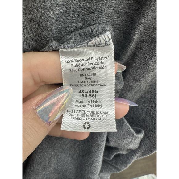 George Mens Baseball Shirt Size 3XL Gray Long Sleeve - Picture 4 of 10